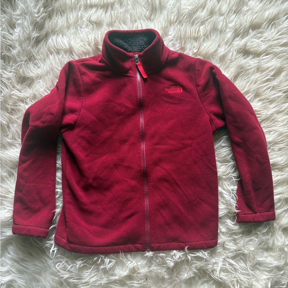 The North Face Burgundy Full-Zip Fleece Jacket